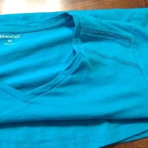 Northcrest 2x teal women's shirt